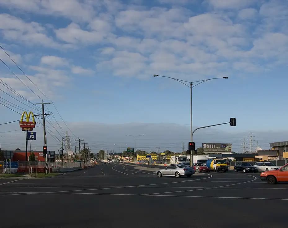 Aerial view of Essendon suburb in Melbourne, professional ADAS calibration for vehicles in the area