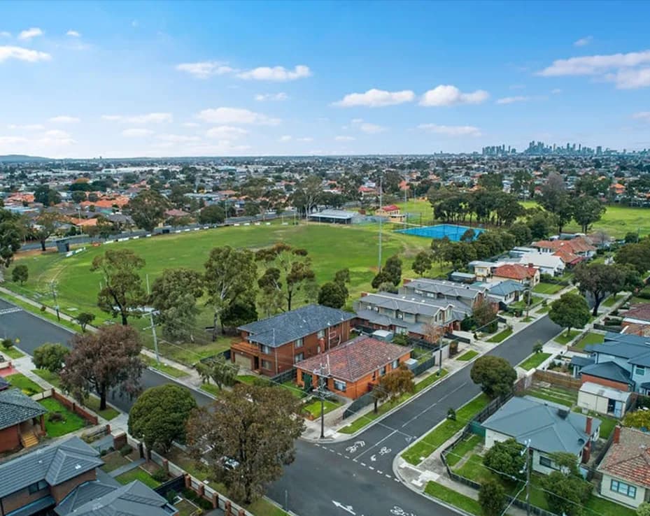 Pascoe Vale Melbourne residential suburb aerial image, certified OEM ADAS calibration in the area